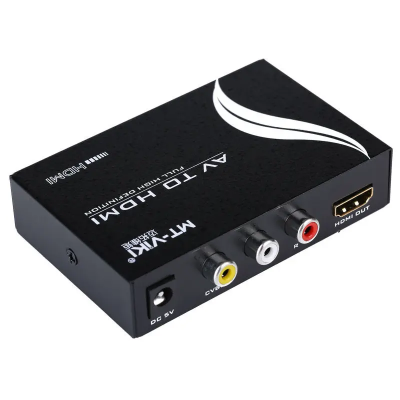 Фото Преобразователь AV в HDMI RCA, аналоговые аудио и видео в HDMI адаптер FHD 720P 1080P, опциональный гребешок AV2HDMI MT-Viki AH312 №2