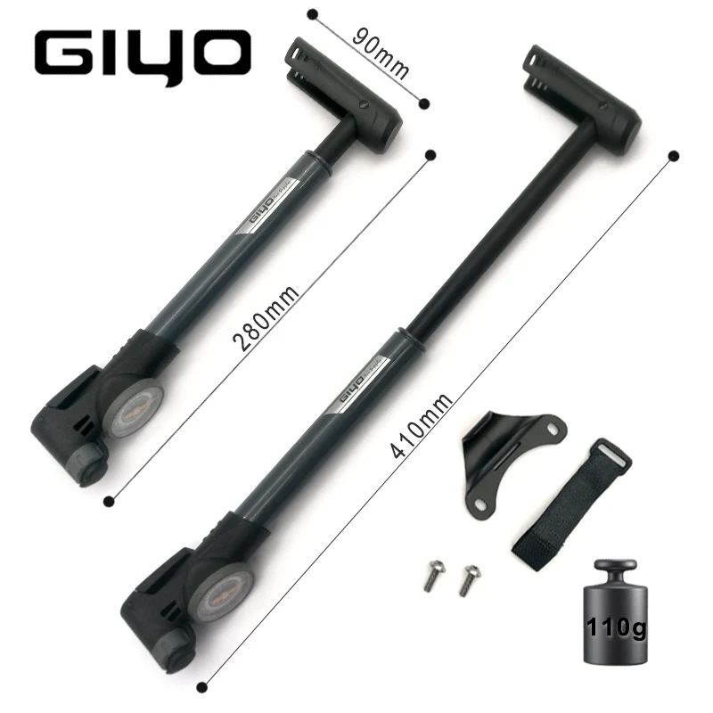 Насос для велосипеда GIYO GP-991 Сделано в Тайване манометр воздушный мини-насос