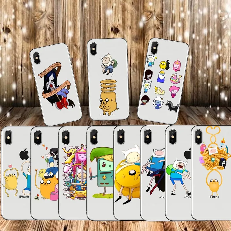 Seracase Adventure Time Мягкий силиконовый чехол из ТПУ для Apple iPhone X 8 7 6 6S Plus 8pius 5 5S