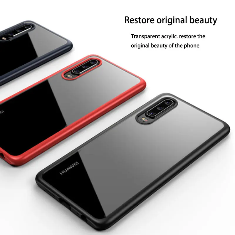 Тонкий прозрачный чехол с защитой от царапин для Huawei P30 P30pro P30lite Роскошный деловой