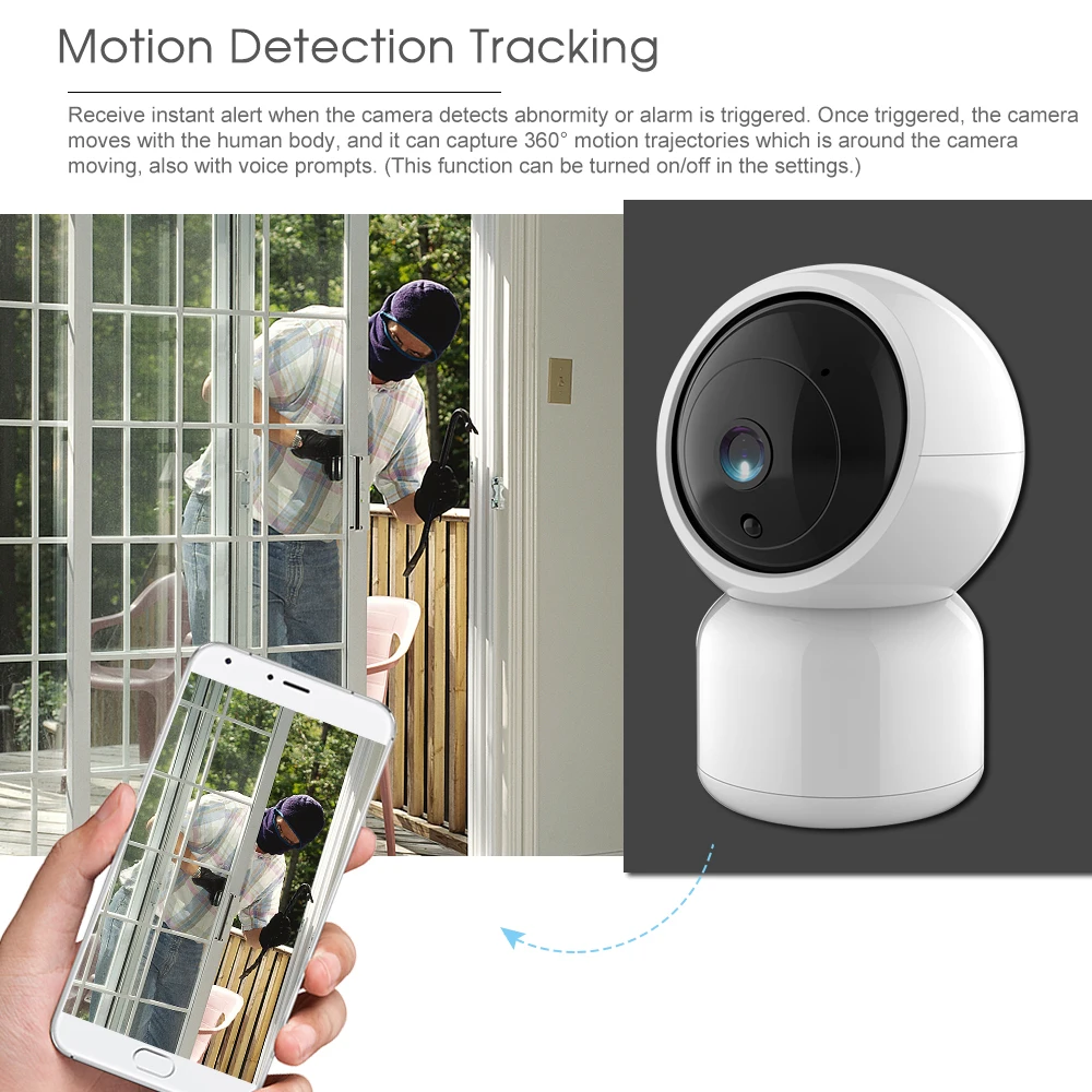 

WIFI Camera HD 1080P Wireless IP Camera Baby Monitor Motion Detection Tracking Voice Alarm P/T/Z Security Camera Home Security