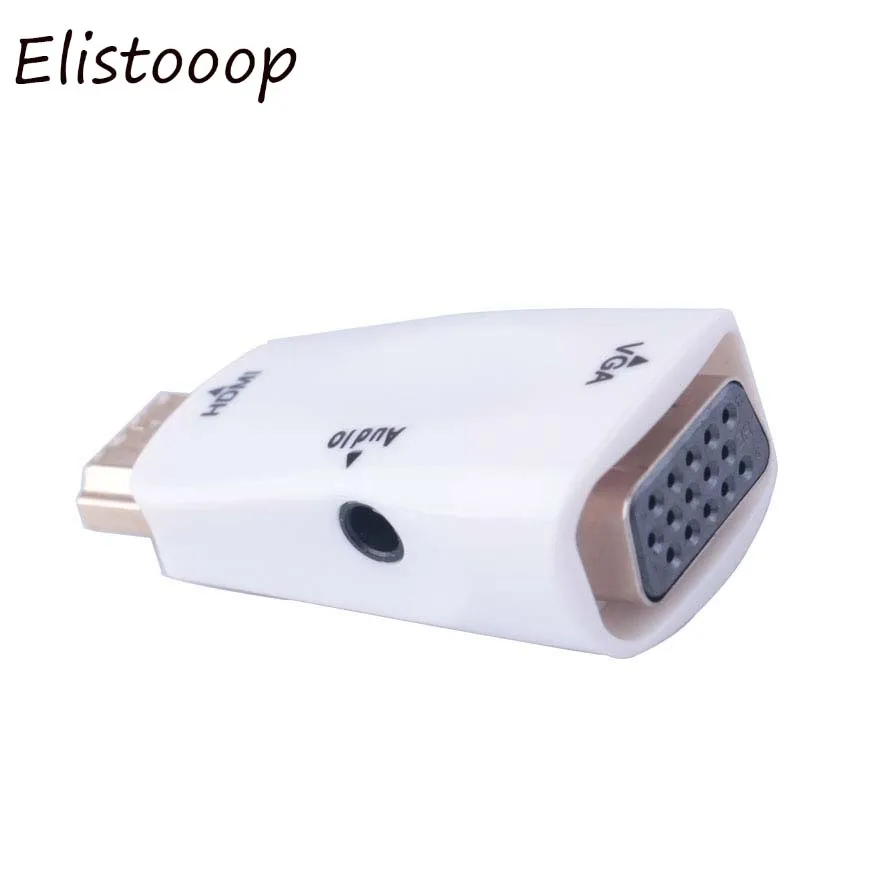 Адаптер конвертер Elistooop HDMI в VGA аудиокабель AV 3 5 мм для ПК ноутбуков планшетов