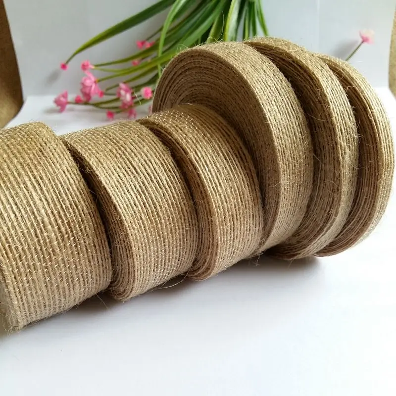 Натуральная винтажная джутовая Мешковина 5 10 ярдов/партия 6 38 мм|Ленты для шитья| |
