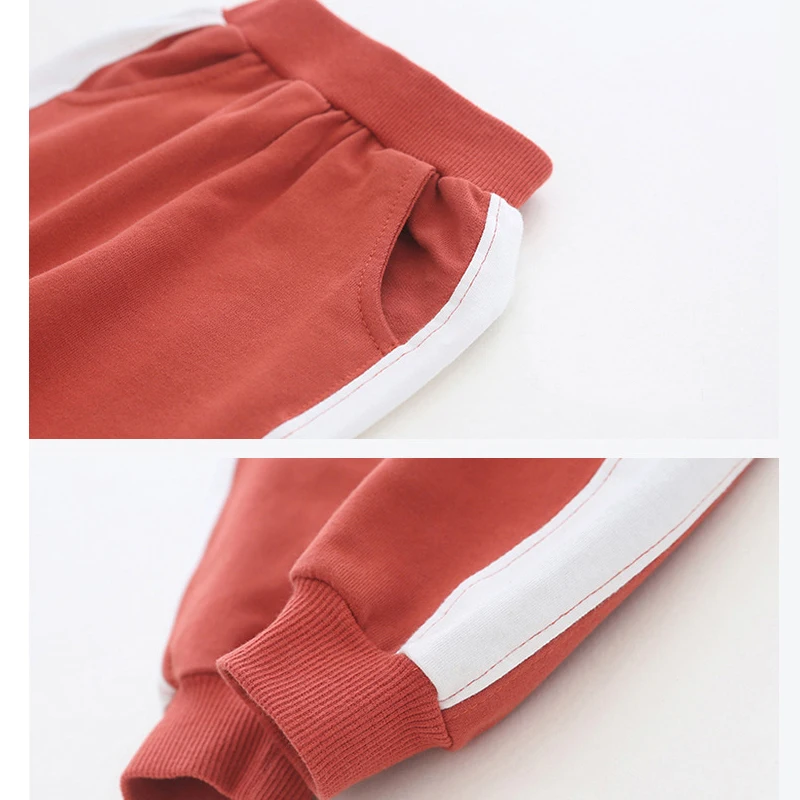 Комплект детской одежды для мальчиков и девочек Осенний хлопковый спортивный