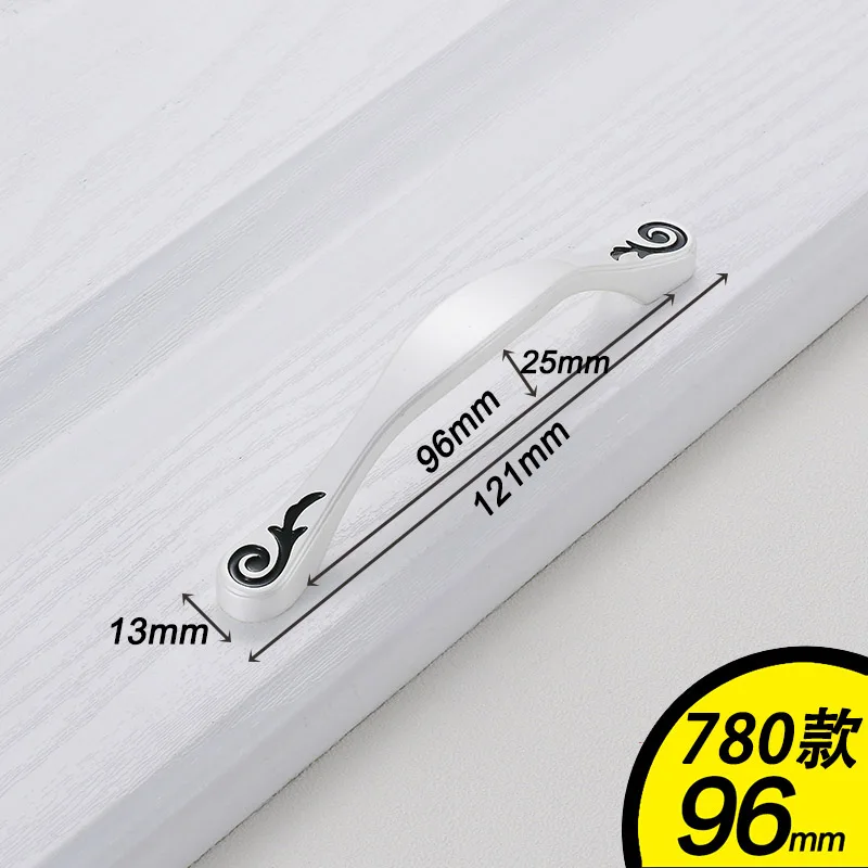 780-96 Silver AOBT китайские золотые серебряные для шкафа ручки кухонные ручки Роскошные выдвижные ящики шкаф дверная ручка шкаф оборудование для обработки мебели - Цвет: 780-96 Silver