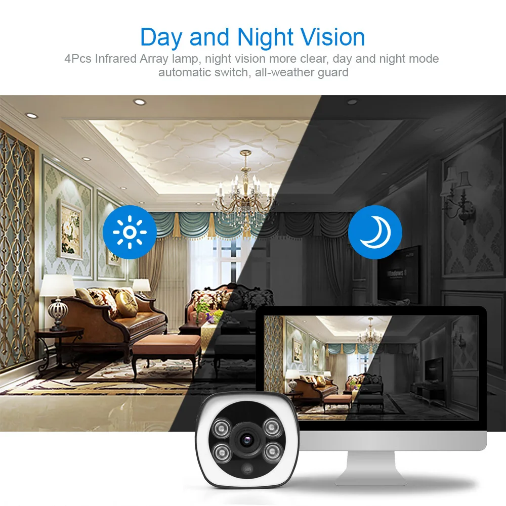 HD 5MP Wifi ip-камера ONVIF 1080P Беспроводная Проводная цилиндрическая камера видеонаблюдения наружная двухсторонняя звуковая карта TF слот Max 64G IR 20m P2P iCsee