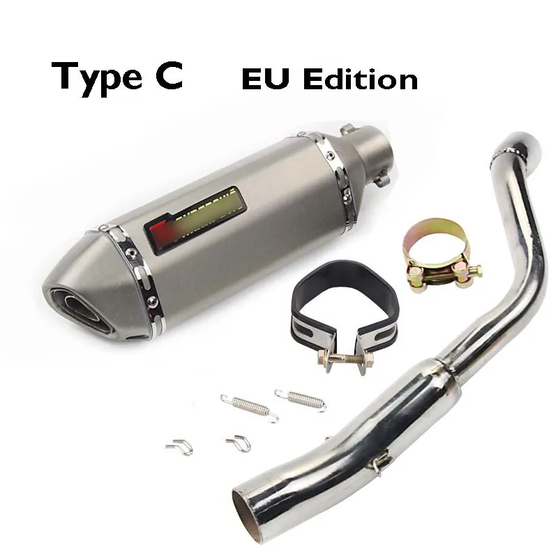 Type C EU Edition Слипоны CB600F Hornet выхлопная система глушитель Escape соединительная трубка весь набор труб для Honda CB600F Hornet - Цвет: Type C EU Edition