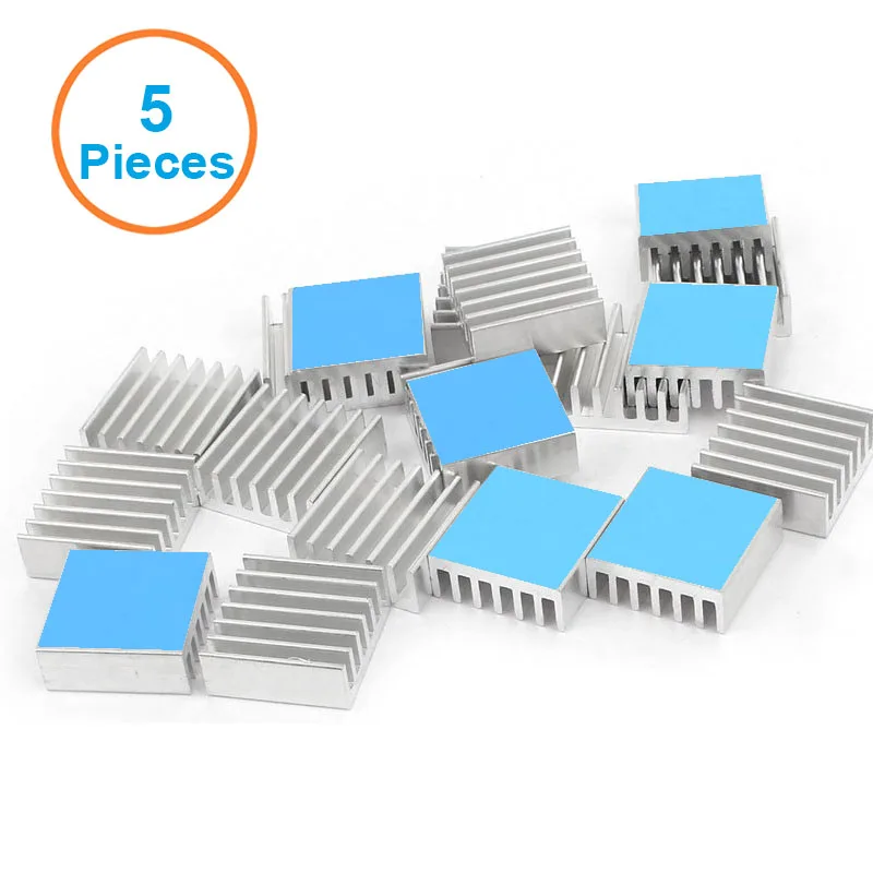 Алюминиевый радиатор heatsink14x14x6 мм с теплопроводящей клейкой лентой 3M8810