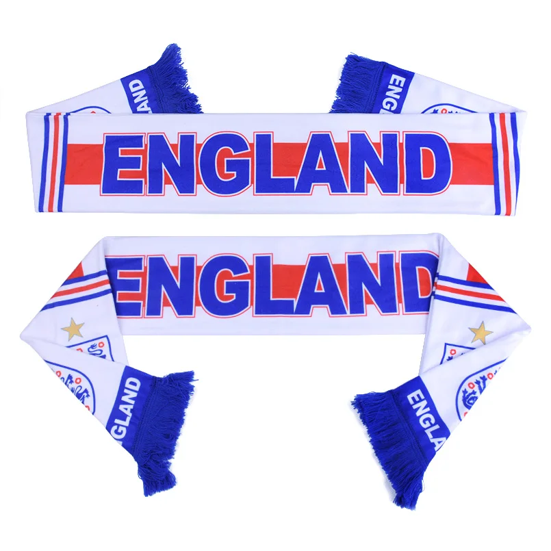 England Шарфы для футбольных болельщиков футбольный Болельщик шарф 32 футбольные команды страны командный шарф флаг баннер футбол болельщик подарок шарф сувенир - Цвет: England