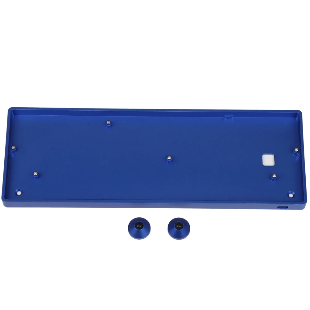 Alu Blue Case Индивидуальные 60 64 Minila DIY Kit алюминиевый чехол с ЧПУ пластина типа C PCB для 60% 64 ANSI ISO механическая клавиатура - Цвет: Alu Blue Case