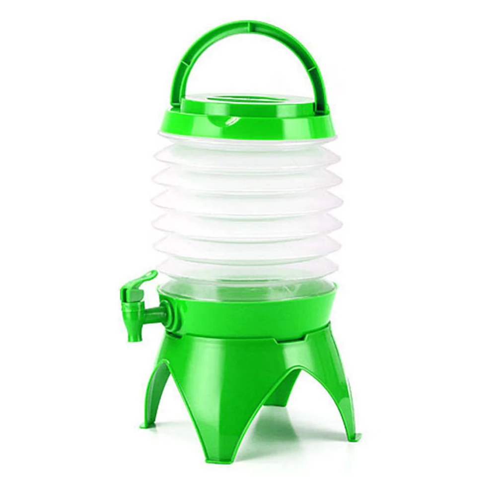 Container With Lid Portable Outdoor Telescopic Drinking Detachable Folding PE Multifunctional Storage Tools Water Bucket | Спорт и