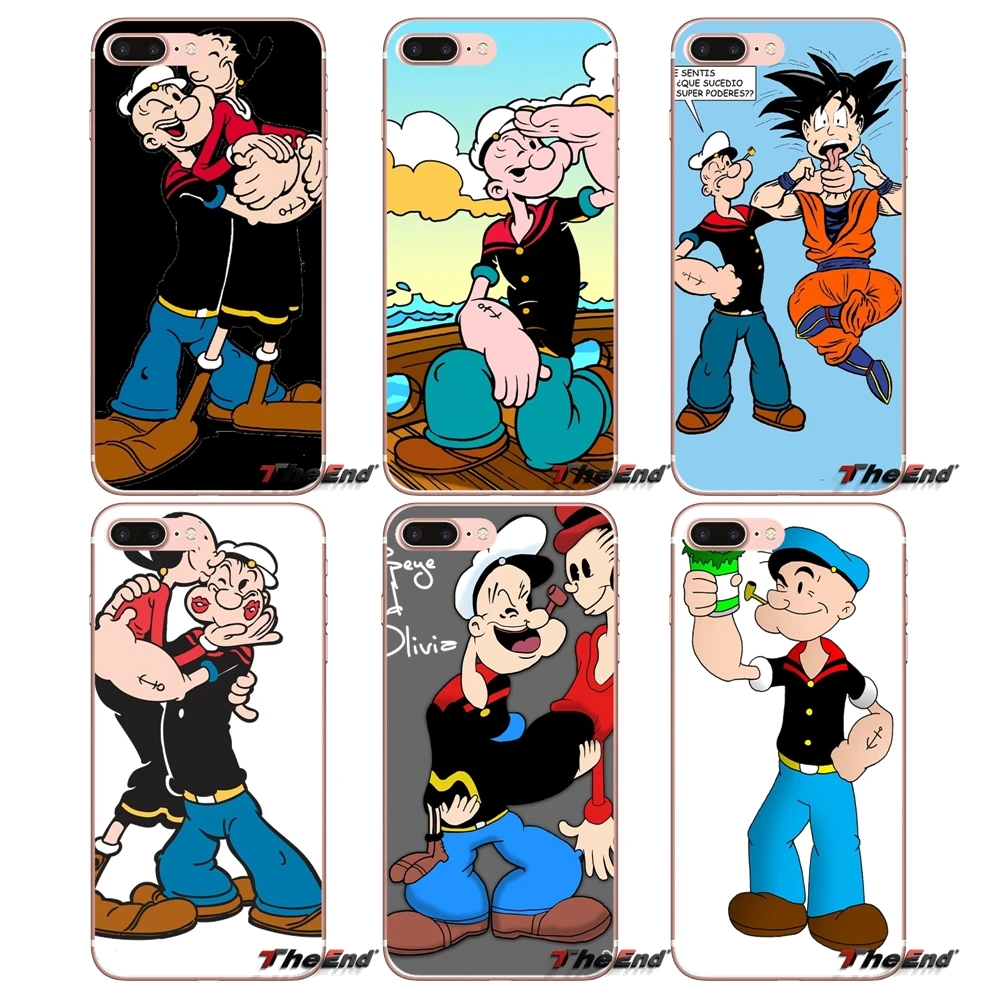 Для iPhone X 4 4S 5 5S 5C SE 6 6S 7 8 Plus Samsung Galaxy J1 J3 J5 J7 A3 A5 2016 2017 TPU Чехлы Popeye The Sailor Man