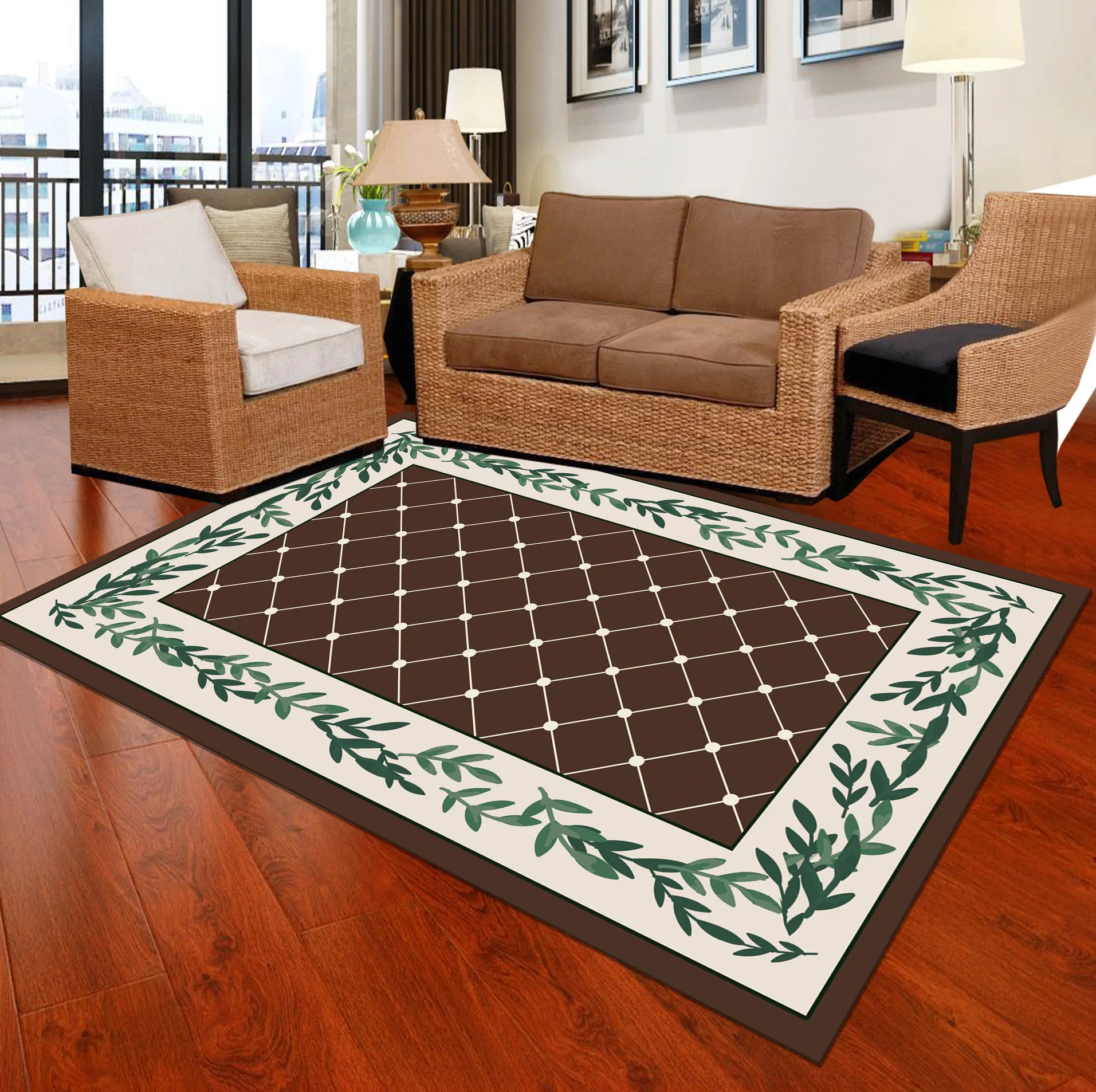 Zeegle European Rugs And Carpets For Home Living Room Anti-slip Sofa Table Area Washable Bedroom Floor Mats Cloakroom Rug | Дом и сад