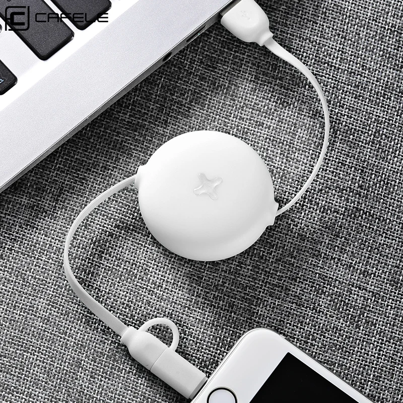 CAFELE Выдвижной USB кабель для iPhone X Xr XS MAX 8 7 6 plus usb type C Быстрая зарядка 1 м кабель для huawei Xiaomi samsung