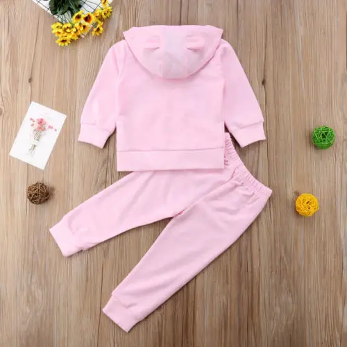 2018 осень-зима розовый милый новорожденных для маленьких девочек на молнии с