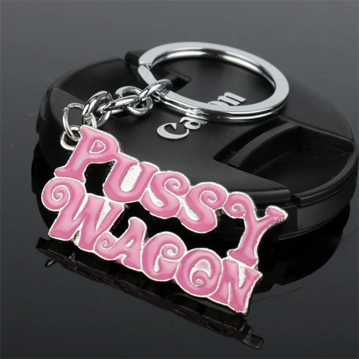 MQCHUN Рок Музыкальная игрушка Pussy Wagon металлический брелок горячий фильм Kill Bill Uma Thurman брелки chaviro автомобильные брелки для мужчин Рождественский подарок - Цвет: pink