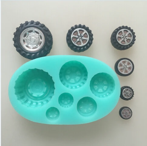 Ar Tire-Molde Flexible de silicona para decoración de tartas, molde para Fondant, arcilla polimérica, goma de silicona, PRZY 001