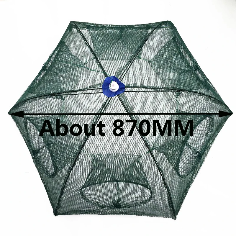 6 отверстие сеть рыболовная в сложенном виде Портативный садок для рыбалки рыбы