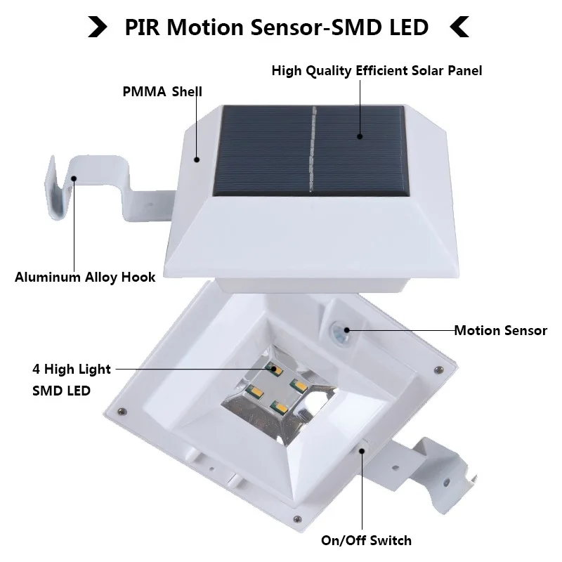 Уличный светодиодный светильник на солнечной батарее водонепроницаемый фонарь