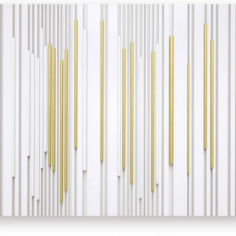 Белые обои в простом стиле 3D желто белые полосы фотообои для спальни 3d обои|Обои| |