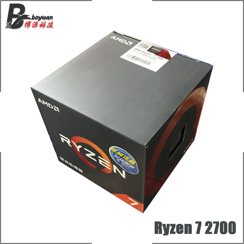 Процессор AMD Ryzen 7 2700 R7 2700 3,2 ГГц Восьмиядерный синтеидальный процессор L3 = 16 м 65 Вт YD2700BBM88AF Socket AM4 и с вентилятором