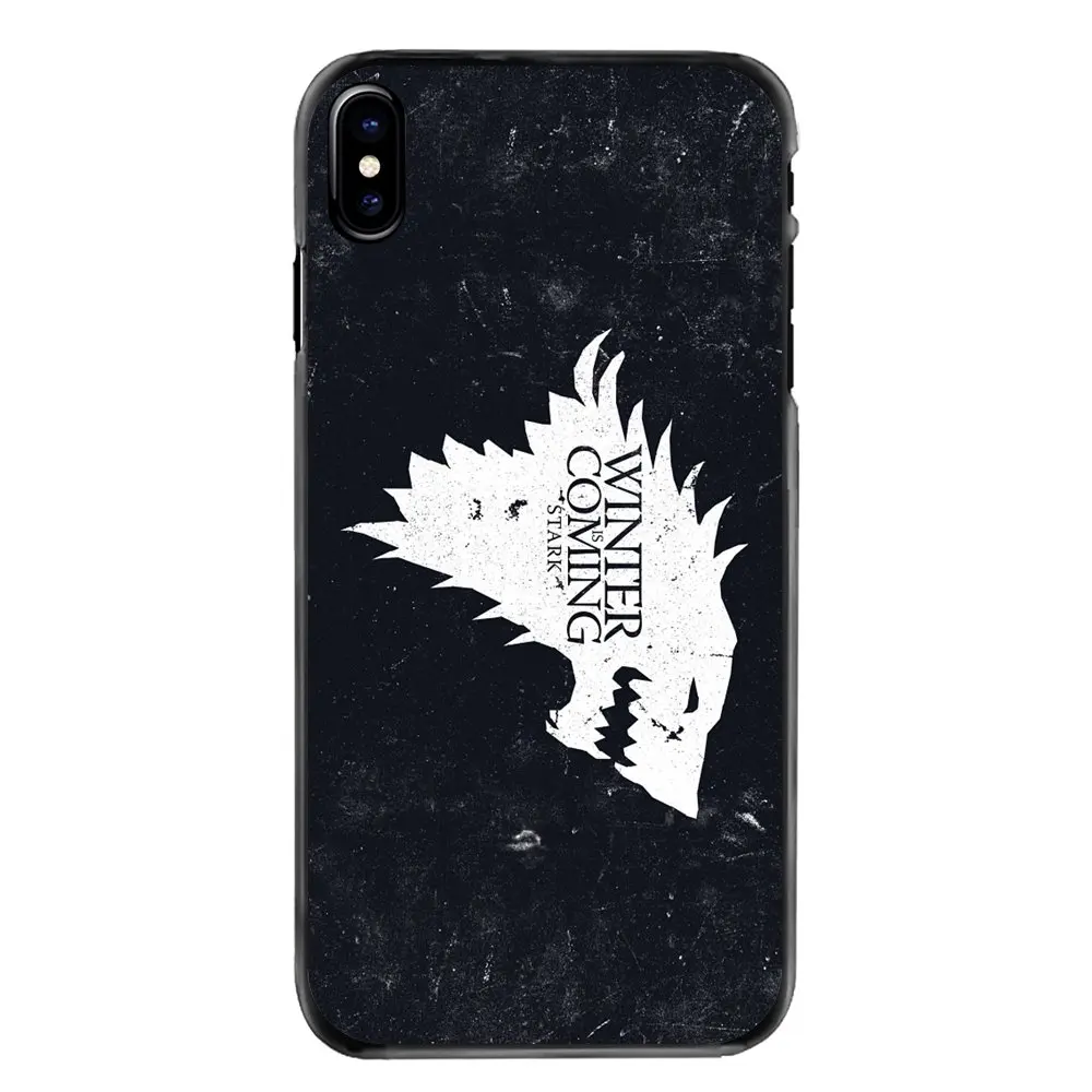 Covers Game of Throne House Stark Wolf Symbol Logo Print For iPhone 4 4S 5 5S 5C SE 6 6S 7 8 Plus X XR XS Max iPod Touch |