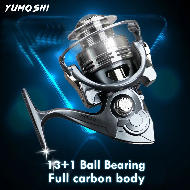 YUMOSHI GC 2000 7000 13 + 1 шарикоподшипники катушка для литья под давлением спиннинговые