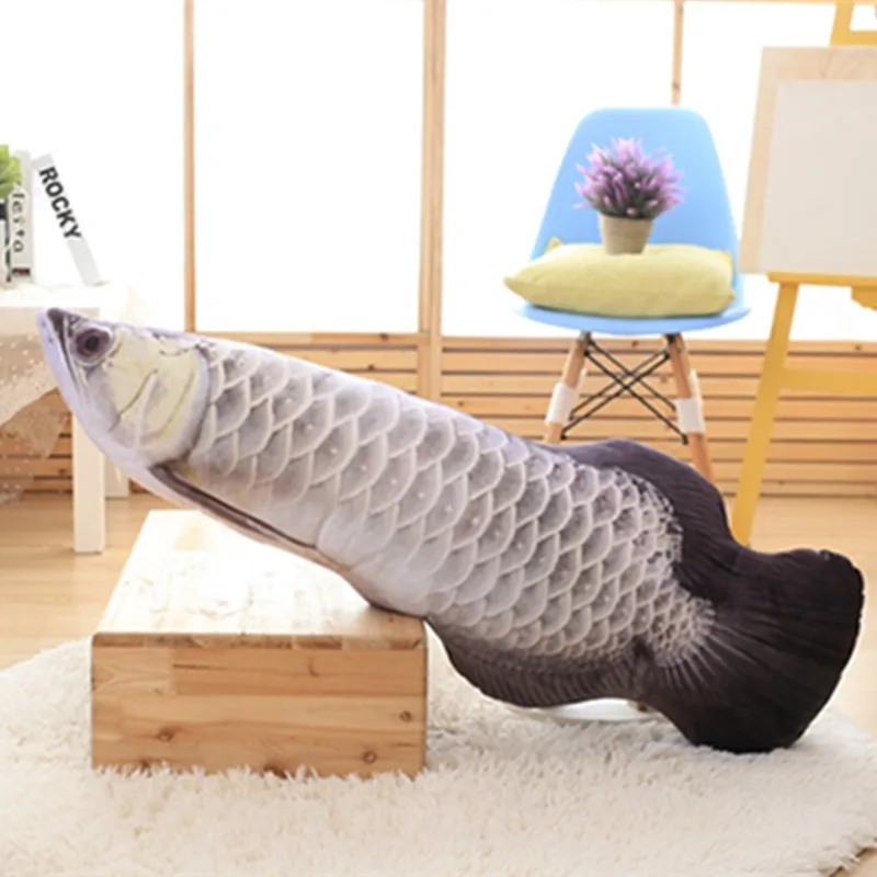 1 шт. 30 см Милая имитация золотой Arowana плюшевая игрушка чучело мультфильм животное подушка-рыба Золотая Подушка-рыба подарок для детей