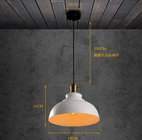 Светодиодный подвесной светильник в стиле лофта ретро железный Эдисон