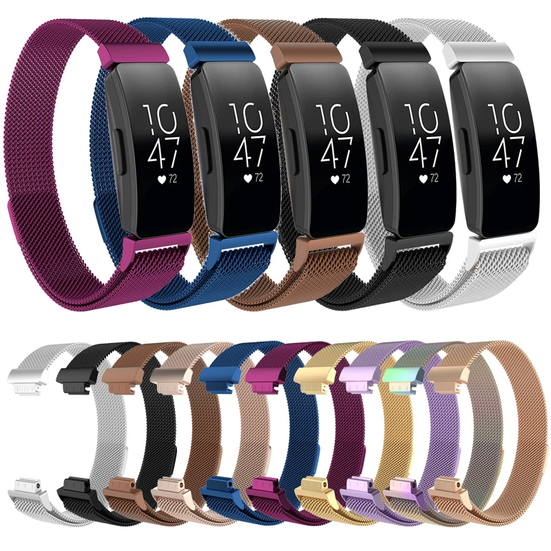 Миланский ремешок на запястье для Fitbit Inspire HR смарт браслет металлический Correa Pulsera