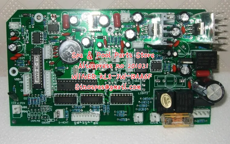 Горячая ванна spa низковольтная печатная плата KL8-3W-BAA6F для Winer Amc 3 pump Hotpool |