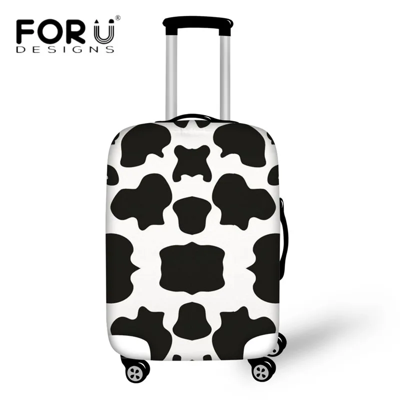 FORUDESIGNS/Защитные чехлы для багажа с милым рисунком коровы, чехол на колесиках для 18-30 дюймов, чехол для костюма, сумка для путешествий, органайзеры - Цвет: HK018