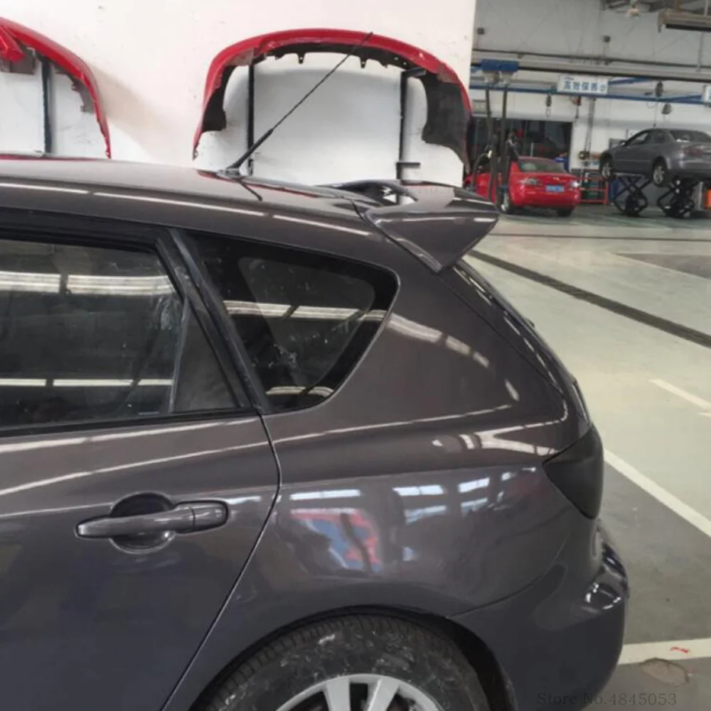 Автомобильный Черный спойлер для MAZDA 3 хэтчбек спойлер 2006 до 2013 Высокое качество абс материал заднее крыло праймер цвет задний белый спойлер