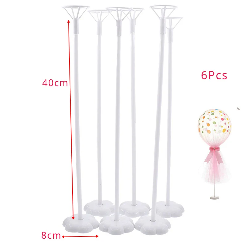 6Pcs Stand Свадебный стол воздушный шар подставка держатель для шарика опорный стол плавающий свадебный стол для украшения детского душа день рождения украшения - Цвет: 6Pcs Stand
