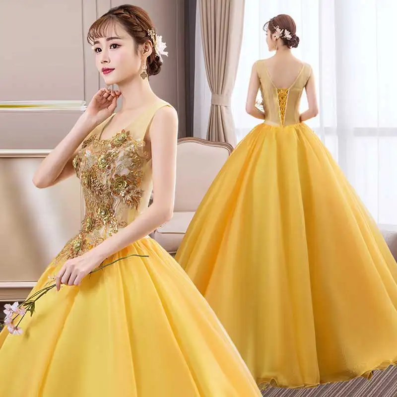 Ruthshen платья для дебютантов 2020 Quinceanera Иллюзия бальное платье Золотые Аппликации