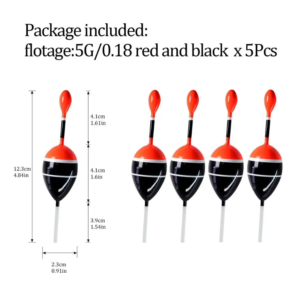 5pcs 5g black 5 шт./лот, поплавок для рыбалки, 15 г, 5 г, поплавок для рыбалки из пробкового дерева, поплавок для ловли сома - Цвет: 5pcs 5g black