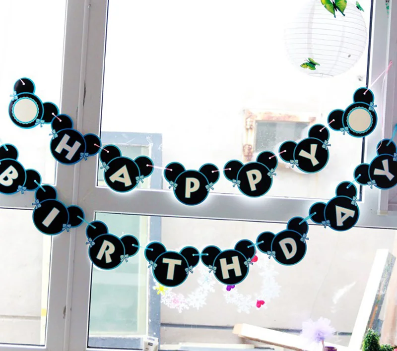 Розовый бант искусственные гирлянды флажки для детской вечевечерние НКИ в честь