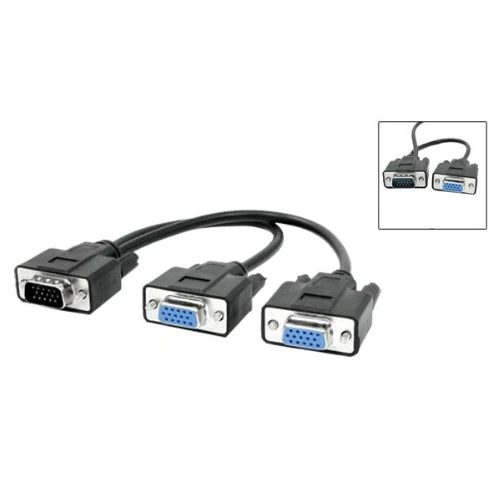 15 Pin VGA папа 2 Женский Y сплиттер Кабель SVGA монитор адаптер удлинитель конвертер