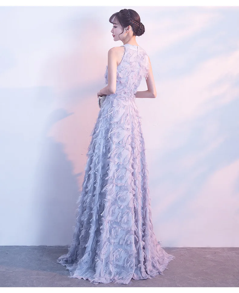 

2020 fashion brand Floral flower elegant Bra night club dress female host and meeting banquet beatiful dress wj2077 custom size