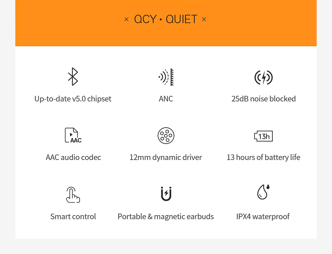 QCY L2, беспроводные наушники, IPX5, водонепроницаемые, ANC, с шумоподавлением, беспроводные наушники, Bluetooth 5,0, спортивные наушники с микрофоном