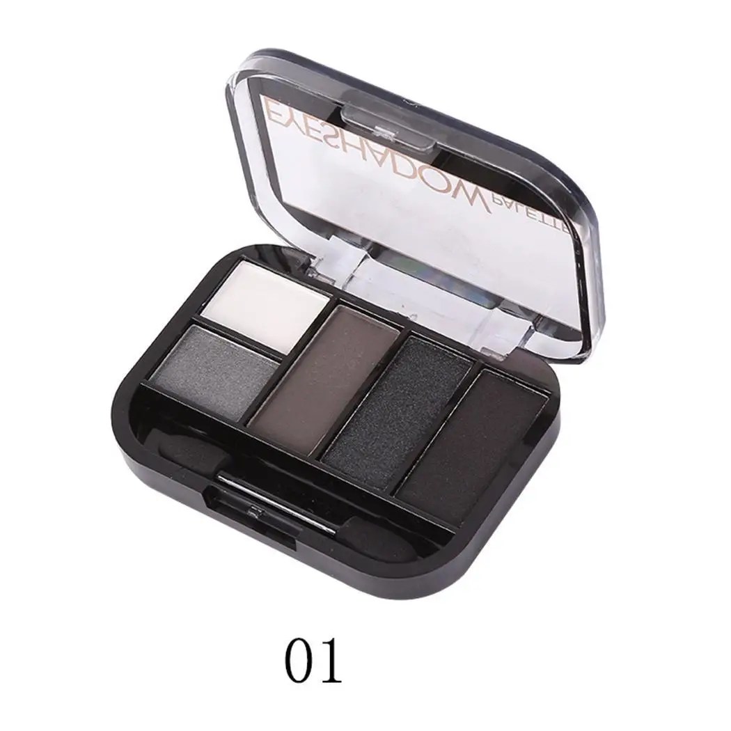 5 цветов Профессиональная палитра теней для глаз мерцающий матовый Повседневный