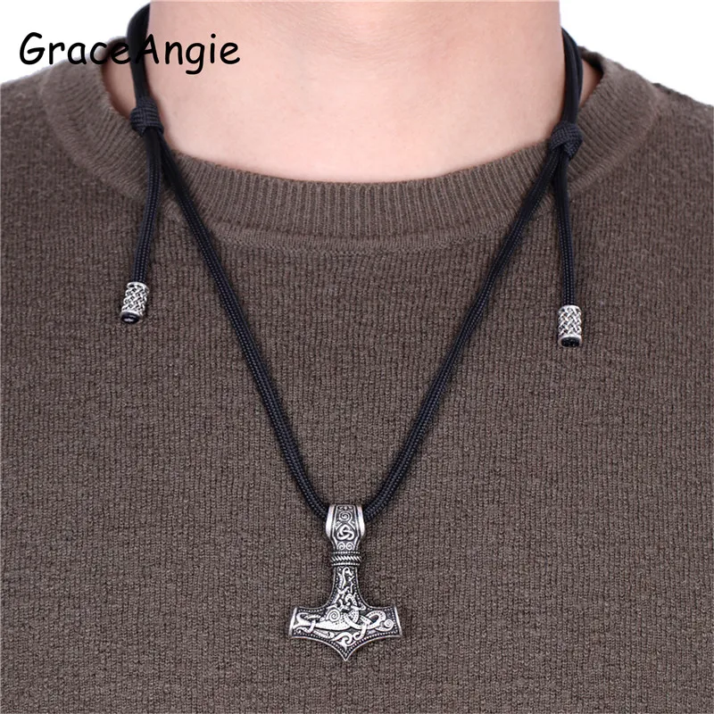 Кулон в виде головы волка GraceAngie Vikings ожерелье с головой норзы ювелирное украшение