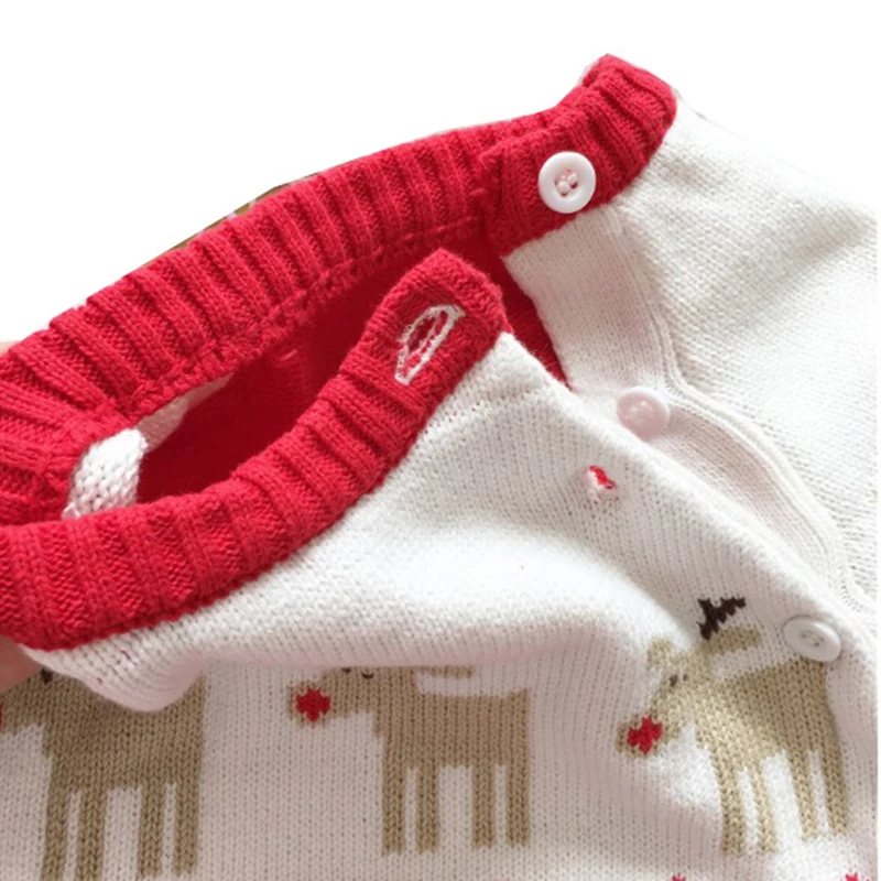 Molanephy Baby Girls Boys Sweaters Casual Autumn Winter Christmas Style Fashion Cartoon O Neck Button Long Sleeves Kids Clothes | Детская