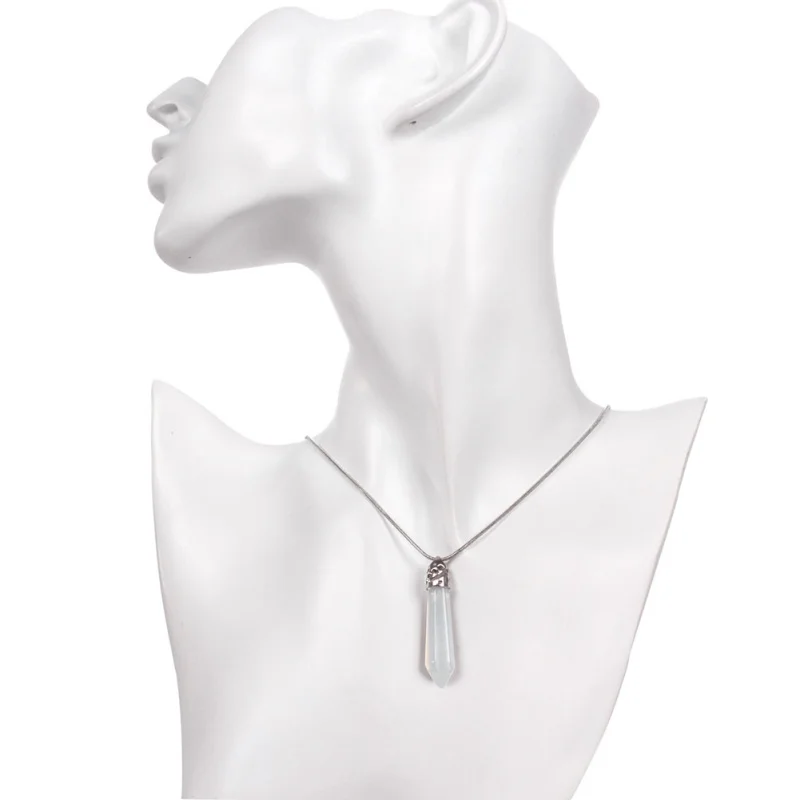 ROLILASON Fashion Transparent white zircon Surprise gift for best friend Silver Stamped Necklace Pendant Jewelry LN679 | Украшения и