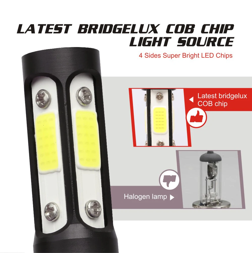Новый 2 шт. 4 сторонний COB 100 Вт/пара 10000LM светодиодные фары 9006/HB4 LED H7 9005/HB3 H11 H4/9003 Hi/Lo