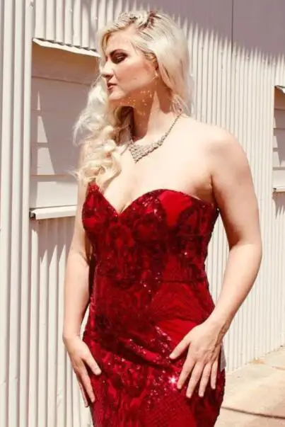 Red(with red lining) Разноцветные модная Русалка Вечерние платья Длинные лиф сердечком с блестками кружевное вечернее платье для выпускного вечера Vestido de Fiesta IDE1 - Цвет: Red(with red lining)