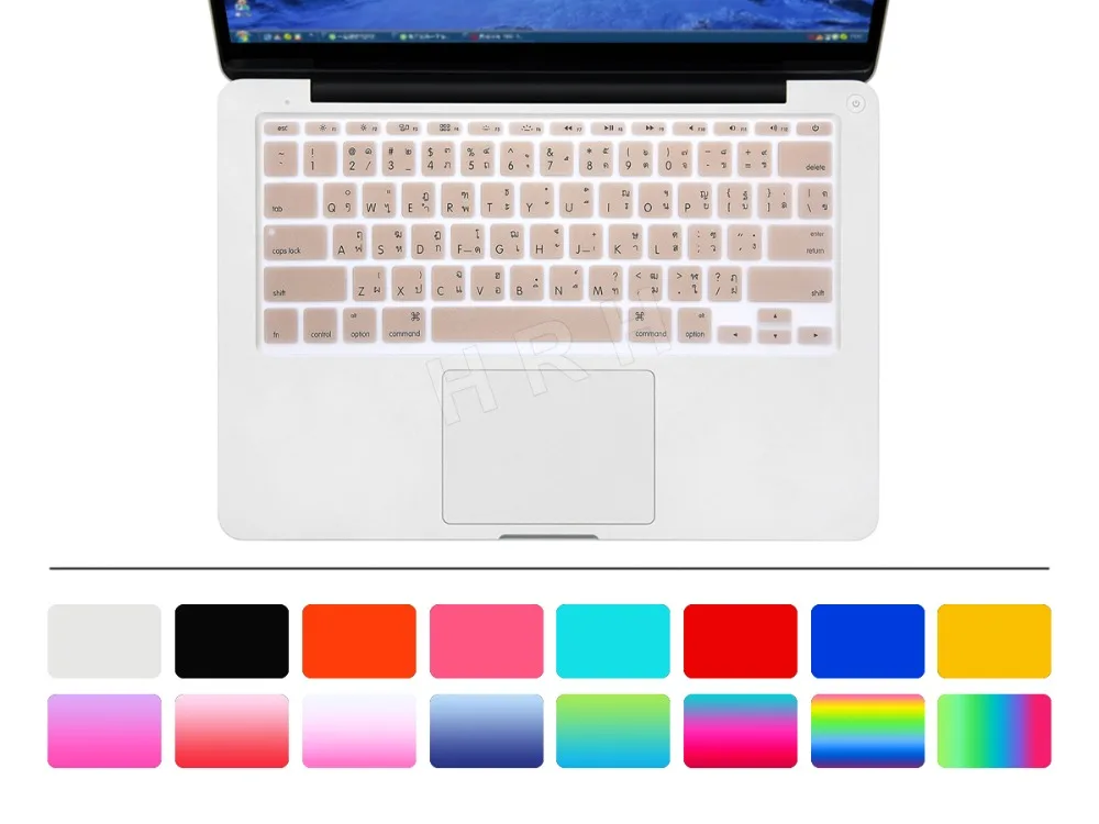 Силиконовый чехол для клавиатуры на тайском языке Защитная пленка Apple MacBook Air 11