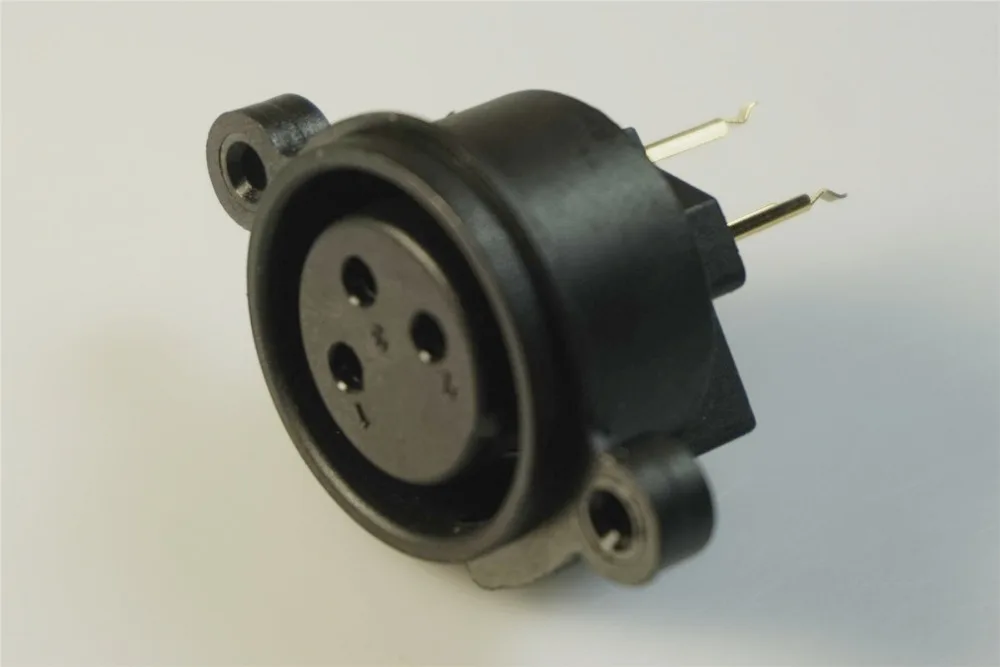 2 шт. XLR розетка 3 контактная вертикальная паяльная печатная плата сквозные