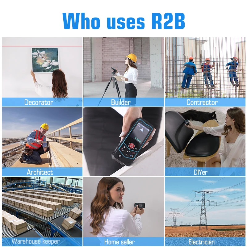 Лазерный дальномер Mileseey R2B лазерный линейка для дальнобойщика Diastimeter рулетка