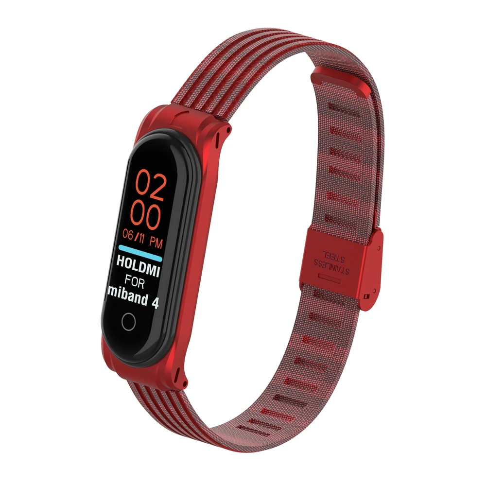 Универсальный металлический ремешок для xiaomi mi band 4 3, металлический ремешок, умный Браслет для mi band 4, сменные ремешки для часов mi 4 3